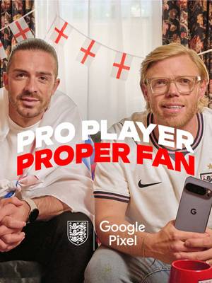 Becoming a top England fan starts with necessary rituals… Rob coaches Jack with help from Pixel.
