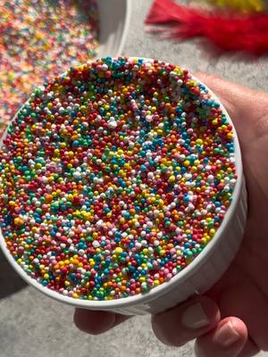 Viral Dot Cake with a @cocobella twist 💛🧡🩷 #viraldotcake #cake #dotcakes #sprinkles 