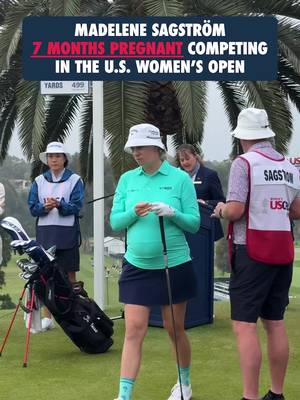 Madelene Sagström is 7 months pregnant and just tee’d off at the 2026 U.S. Women’s Open 👏 