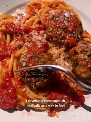 Spinach Meatballs With Pasta sounds so good right now... #meatballs #pasta #dinner