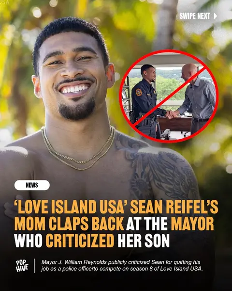 Bethlehem, Pennsylvania Mayor J. William Reynolds publicly criticized former police officer Sean David Reifel for quitting his job to compete on season 8 of Love Island USA, citing a waste of taxpayer training dollars and an irreplaceable vacancy. In response, Reifel’s mother, Beth Reifel Bow, defended her son on social media, clarifying that he had initially requested leave and was already an experienced deputy before joining the local department. The Bethlehem Police Chief noted that the city does not approve extended leaves of absence for reality television or secondary work, cementing Reifel's permanent career shift. 📸: Bethlehem Police Department 📸: @Love Island USA @Peacock 