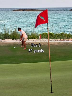 short & sweet ⛳️ Hole 5 at the abaco club 🇧🇸 #golf #bahamas #abaco #beachgolf #beach