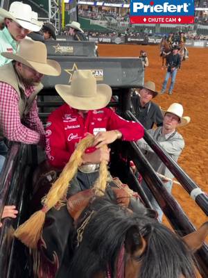 Kade Bruno started out hot during the American Rodeo Showdown Round 🔥 Bruno ended the round with an 83.75-point ride, not quite qualifying for the Championship Round, but putting together a solid performance. Catch every moment from the Priefert Chute Cam 🤠⚡ #TheAmericanRodeo | Prefeirt 