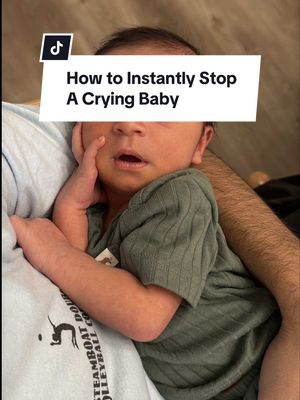 If your baby gets  fussy, try this! 👇🏽 Step 1: fold baby's arms across the chest Step 2: roll them on to their side Step 3: lift and support their bottom Step 4: keep baby at a slight angle Step 5: gently sway back + forth #newdad #newmom #firsttimeparents #newborn #dadsoftiktok 