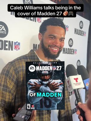 Caleb Williams reflects on landing the cover of Madden 27 and fulfilling a childhood dream. 🏈 He becomes the first Chicago Bear to ever be on the cover of the historic game franchise.  🐻#madden27 #madden #chicagobears #nfl