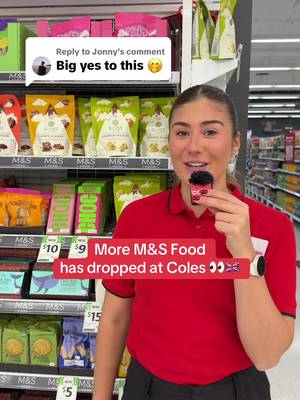 Replying to @Jonny You asked, we delivered 🛒👀 Here's the latest @M&S Food drop, now available at Coles! Shop the range now in selected Coles stores or online at Coles. Head to the link in our bio to find a store near you ✨ 🍫 The Big Daddy ☁️ Malty Chocolate and Caramel Biscuity Clouds ☁️ Pistachio and Shortbread Crunchy Clouds ☁️ Swiss Almond and Milk Chocolate Nutty Clouds ☁️ Swiss Caramel and Milk Chocolate Crispy Clouds 🍞 Choc Marks Caramel, Shortbread and Chocolate Crispies Milk Chocolate 🍫 Choc Marks Blond Chocolate and Pistachio Bar 🍪 8 All Butter Pistachio and Almond Cookies 🥣 All Butter Mini Oat Biscuits 🍞 Mini Shortbread Fingers 🍯 Milk Chocolate Honeycomb 🍫 Swiss Chocolates 🥜 Chocolate Coated Peanut Butter and Caramel Chunkies #MarksAndSpencer #PercyPig #Coles 