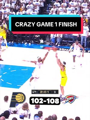An insane finish to Game 1 of the 2025 NBA Finals 🤯 #NBA #pacers #nbafinals #nbaplayoffs #basketball 