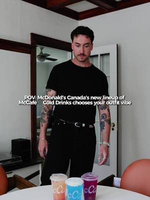 OUTFIT VIBES with @mcdonald’s canada🇨🇦 NEW McCafé Cold Drinks lineup. 3 summer drinks, 3 different moods. I started matching my fits to the new lineup and now I can’t stop. 🥭 Mango Pineapple Refresher → warm, light summer styling  🫐 Sprite® Berry Bliss → sporty, energetic streetwear, pop of blue 🍇 Blackberry Passionfruit Refresher → darker, elevated evening look The taste and quality are THAT good. Which one matches your vibe the best? *AD