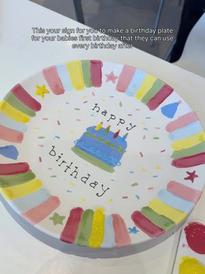 This is your sign to make a birthday plate for your babies first birthday  #fyp #Vlog #firstbirthday 