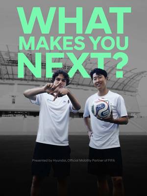 The next generation of talent just pulled up. What makes you next? #NextStartsNow   Follow @HyundaiUSA for more with Son Heung-Min and Jude Terry @Hyundai Worldwide 