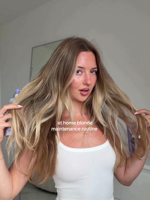 ad | how to maintain blonde balayage at home 🌟 here is my exact blonde hair routine using @Kérastase’s Blond Absolu range to keep my blonde feeling brighter and nourished ˎˊ˗ shop the entire routine now at @LOOKFANTASTIC ꒰ঌ ໒꒱ #blondehaircare #blonderoutine #hairtok 
