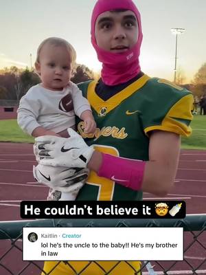 The baby was surprised too 😂😭 (via kaittmccoy) #funny #family #foryoupage #football #Siblings 
