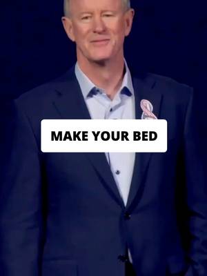 The first task of the day might be the one that sets up all the others. Admiral William McRaven learned it in SEAL training and carried it for the rest of his career. Make your bed. Take a little pride in doing it right. That one finished task, he says, gives you a small win to build on, and then another, and another. There was a harder logic to it too. If a SEAL could not make a bed to standard, how could anyone trust him to lead a complex mission? Do the little things right and you earn the big ones. He kept the habit on ships, on submarines, wherever he was, because making his bed gave him a sense of control when not much else felt within reach. What is the one small thing you do every morning that sets the tone for your day? #NavySeal #makeyourbed #commencement #wsbspeakers