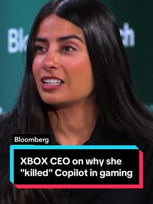 One of XBOX CEO Asha Sharma's first moves was to "kill" Microsoft's AI tool Copilot for gaming. She tells Emily Chang why she made that decision at #BloombergTech in San Francisco. #Tech #Gaming #CEO #AI 