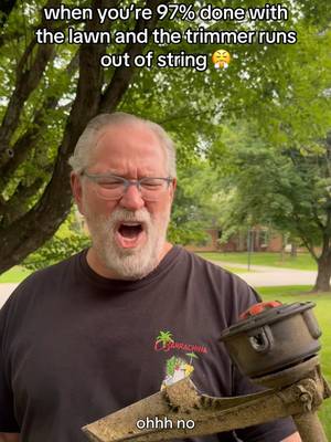 replacing the trimmer string takes longer than trimming the entire lawn 😪 #dan #dad #dadsoftiktok 