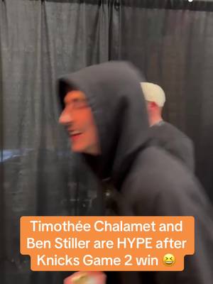 New York is going to be rowdy tonight 🔥 #knicks #newyork #nbafinals #timotheechalamet #NBA 