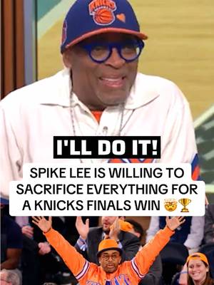 Spike Lee was a Knicks championship BY ANY MEANS NECESSARY 🔵🟠 (🎥: CBS Mornings) #nbaplayoffs #spikelee #nbafinals #knicks #knickstape 