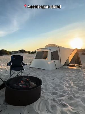 Camping… but on the beach  🤭🥰 Loved it here so much last year that we had to come back with Zach!! 🤩 #assateagueisland #beachcamping #familylife #momof5 #vacationwithkids 