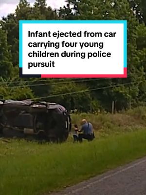 A car carrying four young children, including a 4-month-old baby, crashed and rolled over during a police pursuit in Camden, Arkansas after police tried to stop the driver for a traffic violation, according to Arkansas State Police. Police said the infant was ejected from the car during the chase. #arkansas #police #policepursuit #carcrash 