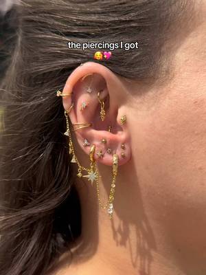 so so happy with how these came out ✨ #antitragus #piercingtok #earcuration #earstyling #earstacking 