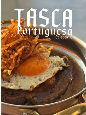 Bitoque: steak, egg & fries🇵🇹 Huge classic, a nice piece of beef, served with a fried egg & French fries. The sauce is a pan sauce made out of beer, splitted with butter & pork fat, and with a lil touch of vinegar 💃 RECIPE in tomorrow’s newsletter  Track ID: Custódio Castelo - In-quietude #bitoque #portugal #steak #fries