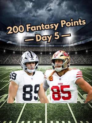 Trying to score 200 fantasy football points based on the 2025 NFL season: Day 5 #acshear #nflfilter #200fantasypoints #fantasyfootball #sports 