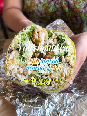 Someone suggested I make a series like this on threads! What do you think? This is where you should eat instead of that! Where the locals actually go in Austin, TX to eat. #austinfoodadventures #atxfoodtime #austintx #atx