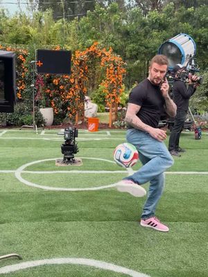 World Cup fever ⚽️ Bit of fun on set… 🎬 @FIFA World Cup @The Home Depot 