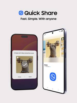 🐱 Sharing across different devices has never been easier. #QuickShare makes it simple to transfer large files, now sending them directly to AirDrop®. Enjoy a quick and flawlessly smooth sharing experience with anyone. #GalaxyS26Ultra #AirDrop #Samsung Learn more: samsung.com
