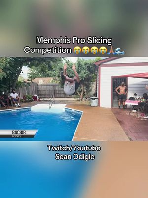 They really turned slicing into a sport competition 😭😭😭🌊🙏🏽 #seanodigie #slicing #proslicer #memphispoolparty #memphis 