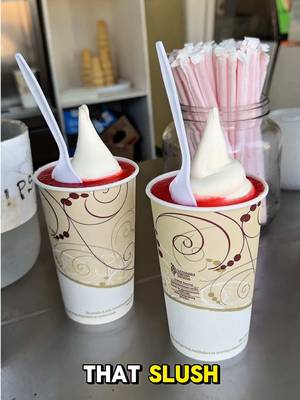 There’s nothing like a tart cherry slush with a swirl of vanilla soft serve from Bob’s Freeze in East LA on a hot day and @THE GORDO and I had to pull up for a couple. 😮‍💨 Bob’s is an East LA institution open about 80 years. There’s a chance your great grandparents took your grandparents here and if you grew up in East LA, your parents definitely took you here – after school, after practice, whatever the occasion might have been. Cherry slush float with the vanilla is always my go-to. Remember, they’re cash only. Have you been to Bob’s? 🔥😎🍦 #losangeles #eastla #icecream #food #Foodie 