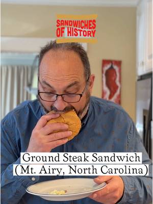 Mt. Airy Ground Steak Sandwich (Mt. Airy, North Carolina) on Sandwiches of History Time for a sandwich of regional history, specifically the Ground Steak Sandwich from Mt. Airy, North Carolina. Pretty straightforward sandwich from the place said to be the inspiration for Mayberry on The Andy Griffiths Show. #fyp #SandwichesOfHistory 
