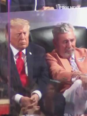 President Trump was spotted chatting with New York Knicks and Madison Square Garden owner James Dolan in his suite during Game 3 of the NBA Finals. Trump, who became the first sitting U.S. president to attend an NBA Finals game, is taking in the action alongside family members and top administration officials.