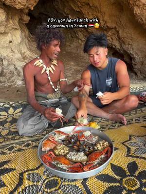 Lunch with a Caveman in Socotra! 🤯🇾🇪 Follow for more Socotra Content! This is Ellai he is 63 years old and became known as the “caveman of Socotra” after claiming a cave overlooking Detwah Lagoon. Despite the nickname, he does not live in the cave. He has a home in Qalansiya, where his wife and 16 children were raised. In 2015, Cyclone Chapala devastated Socotra, destroying homes and uprooting ancient Dragon Blood Trees. Ellai sheltered his family in the cave, keeping them safe and earning his wife’s support to work there ever since. If you’d like to visit him be sure to book with ! #travel #socotra #yemen #island #adventure
