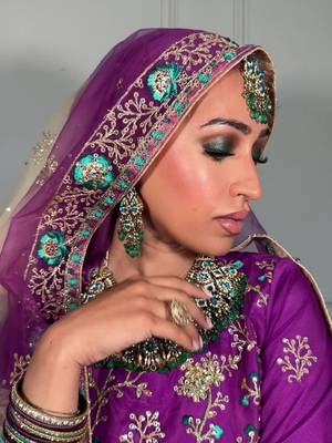 Dupatta and jewellery setting with hijab tutorial 💜 #hijabtutorial #dupatta #hijabstyle 