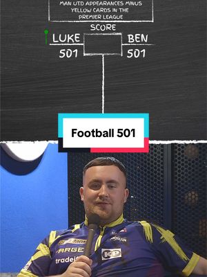 Luke Littler plays Football 501 @OfficialPDC #PremierLeague #footballquiz #manutd #efl 