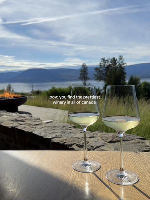 Starting off patio season with dinner and the most stunning view overlooking lake Okanagan ☀️🍷 CedarCreek Estate Winery, Kelowna  #kelownawinery #bcthingstodo #explorebc #okanagan #vancouverfoodie 