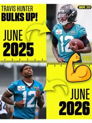 Travis Hunter has certainly bulked up this offseason 👀💪 #TravisHunter #NFL #JacksonvilleJaguars #LiamCoen #PressConference 
