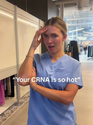 This CRNA is so hot! 🥵   #trendtok #healthcareworker #scrubs #healthcarehumor 