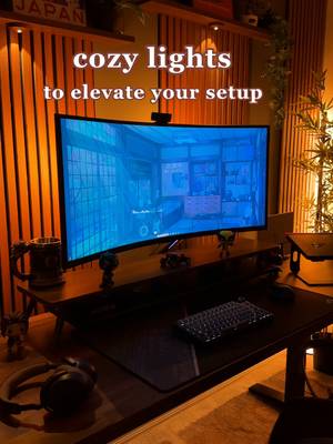Just a quick look at the lights that keep this space feeling cozy every night ✨ They’ve been a staple in my setup for a while now. #desksetup #cozysetup #govee #amazonfinds #primeday @Govee 