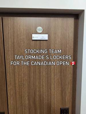 The lockers are ready, and #TeamTaylorMade is set for the Canadian open. 🇨🇦