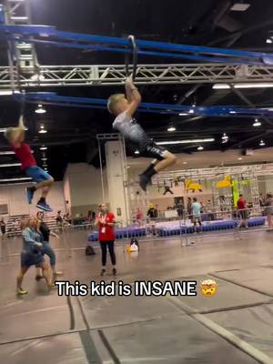 Bro was MOVING 😤 #ninja #obstaclecourse #climbing #kid #strong (via woodland.ninjas/IG)