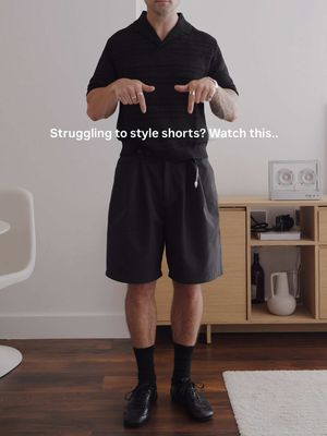 Some simple ways to style shorts this summer..  #mensstyle #mensfashion #pleatedshorts #summerstyle #stylingshorts Ways to style shorts, men’s summer outfits, styling shorts this summer, wide leg shorts, Bermuda shorts, pleated shorts, styling Bermuda shorts