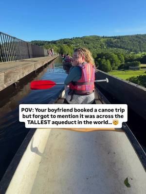 Would you cross the world’s TALLEST aqueduct? 😳🛶  (follow @lockdownmadeustravel for more adventure travel and weekend escapes)  The Pontcysyllte Aqueduct in North Wales stands a staggering 130 ft above the River Dee and is the tallest navigable aqueduct anywhere in the world! 🌎  You can walk across it, but we took things up a notch and canoed across with @beardedmenadventures and it turned out to be one of the most unique experiences we’ve ever had. 🚣‍♂️ If you’re planning a trip to North Wales, this is an absolute must do adventure 🏴󠁧󠁢󠁷󠁬󠁳󠁿  Would you be brave enough to cross it? 👇 Share this with the person you’d do it with! 🤩 #NorthWales #PontcysyllteAqueduct #WalesAdventure #AdventureTravel 