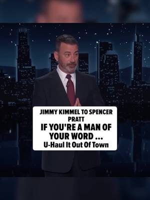 Jimmy Kimmel is taking a victory lap at Spencer Pratt’s expense after Pratt lost the Los Angeles mayoral race, joking he rented a U-Haul to haul the former reality star out of town for good. 🛻 🎥: ABC