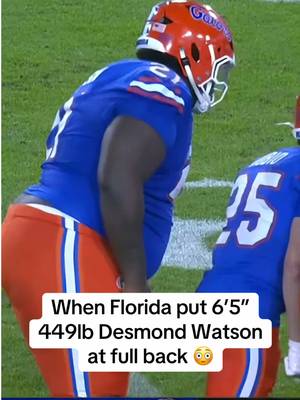 I would be so scared to tackle him 😭 #desmondwatson #florida #college #football (via ESPN)