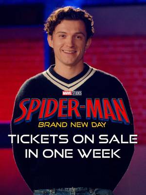 Set those reminders. In ONE WEEK, you can finally secure your tickets for #SpiderManBrandNewDay - in theatres July 31.