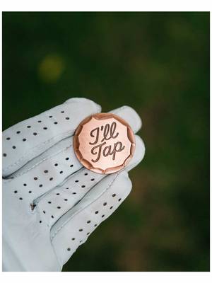 The I’ll Tap Ball Marker has returned!! Handcrafted from solid copper in small batches by Willies Golf Goods Available now — link in bio.