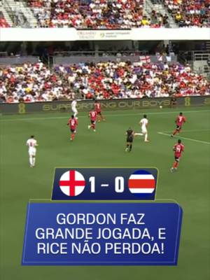 Grande jogada de Anthony Gordon pela esquerda até a linha de fundo. O cruzamento rasteiro para trás encontrou Declan Rice, que não desperdiçou: chutou, contou com um desvio na defesa e abriu o placar para a Inglaterra contra a Costa Rica, em amistoso antes da estreia dos ingleses na Copa do Mundo Assista à Copa do Mundo FIFA pela CazéTV, no #DisneyPlus, sem custo adicional. #ESPN2026 #FIFAWorldCup #inglaterra #declanrice #gol #tiktokesportes