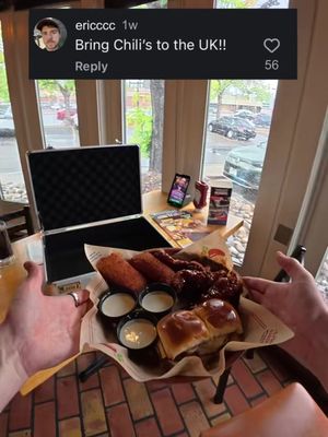 lol that we actually took a triple dipper to the UK #tripledipper #fyp #london #chilis 